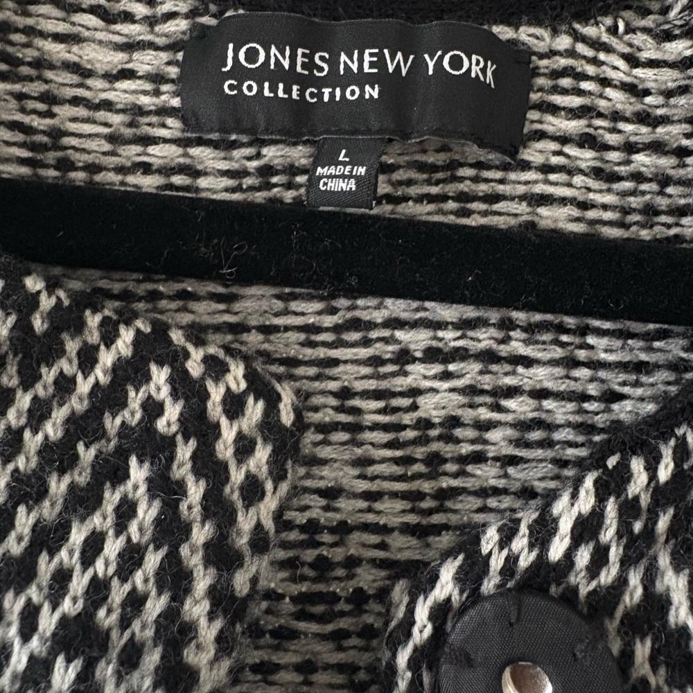 Jones New York Monochrome Chevron Jacket - Picture 3 of 3